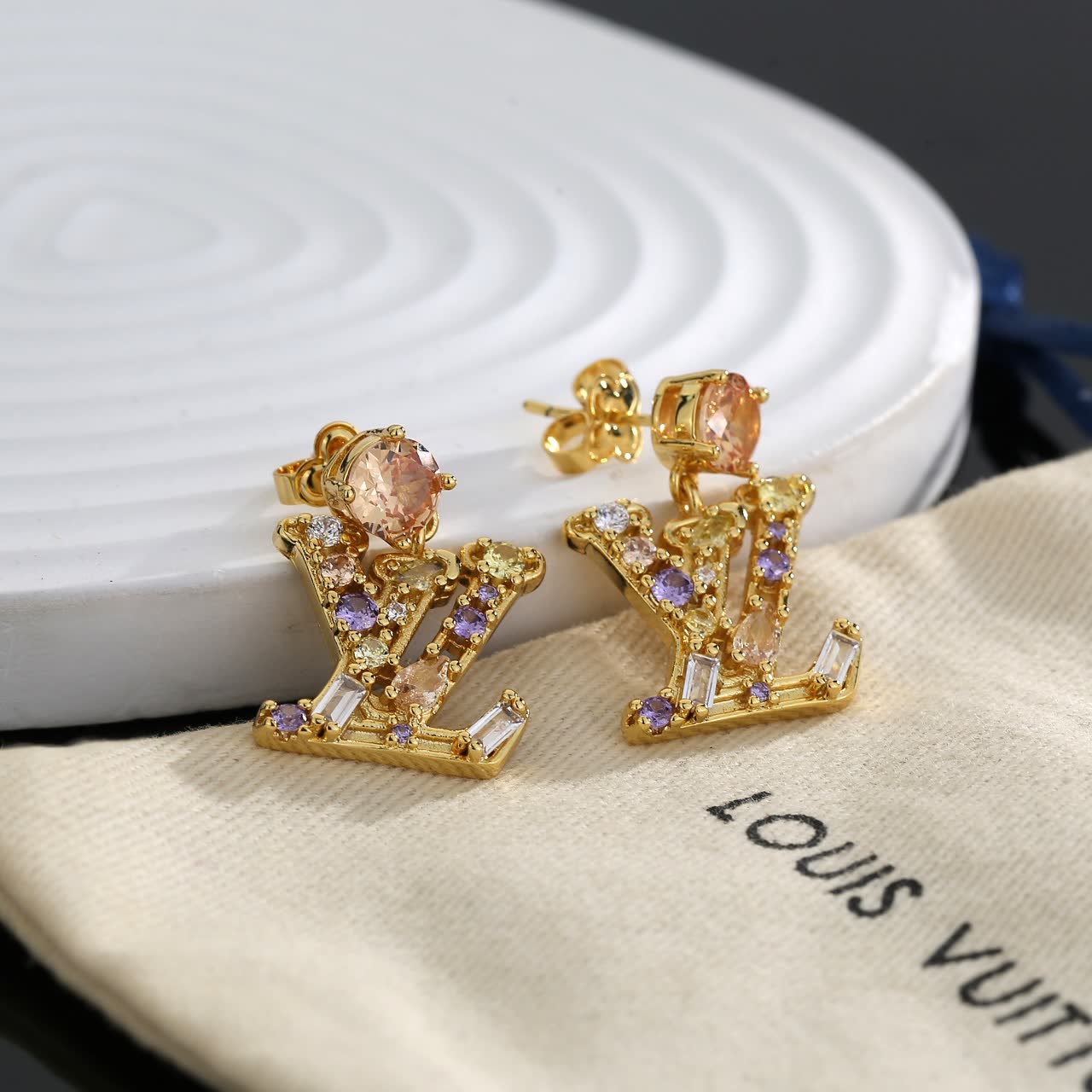 Louis Vuitton LV Logo Earrings